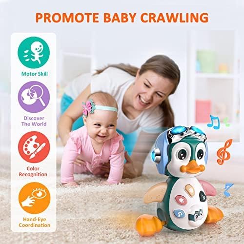 MOONTOY Musik Spielzeug ab 1 Jahr Geschenke für Mädchen Junge,Krabbel Musikspielzeug Babyspielzeug a