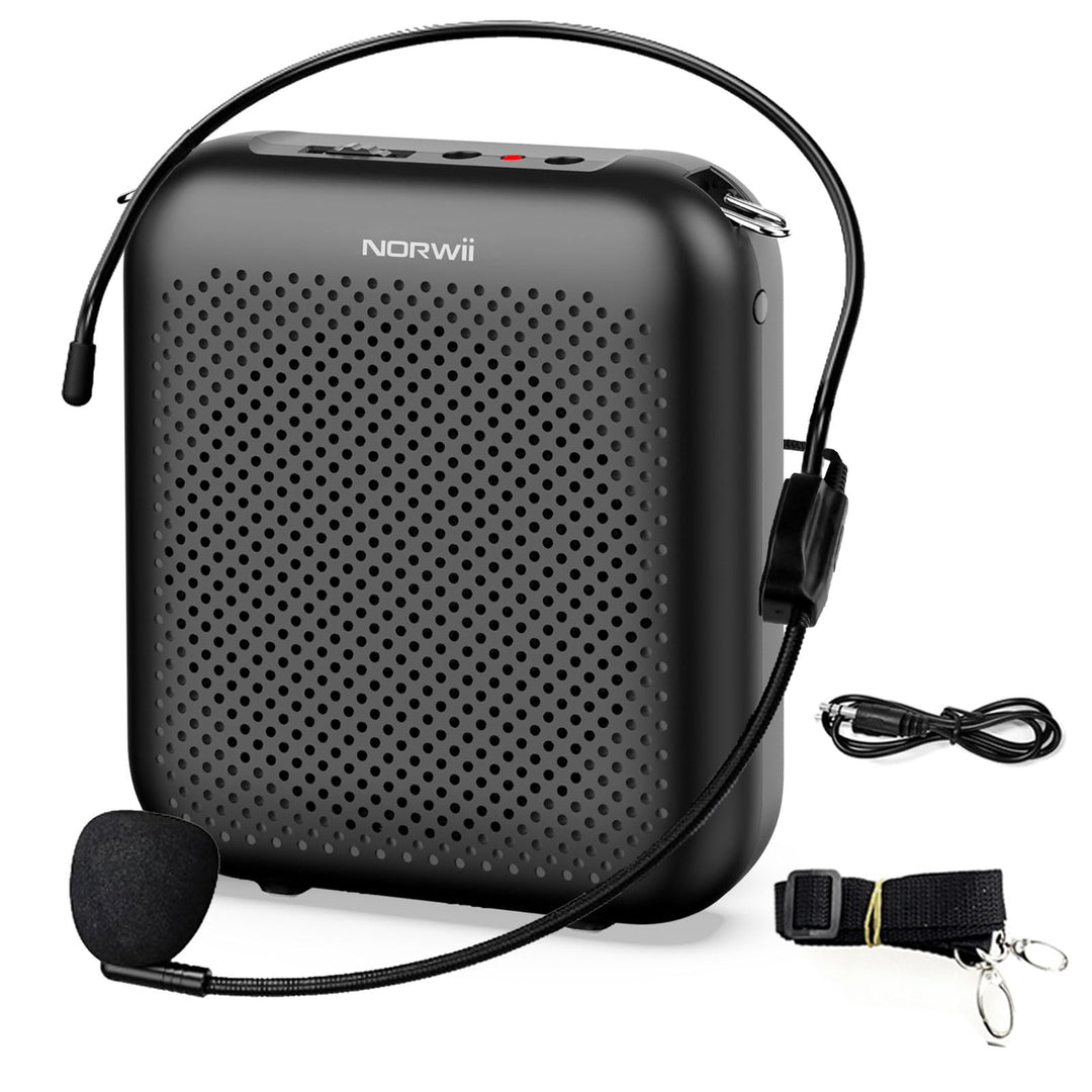 NORWII S358 Tragbarer 2000mAh Wiederaufladbarer Sprachverstärker mit Kabelgebundenem Mikrofon, Heads