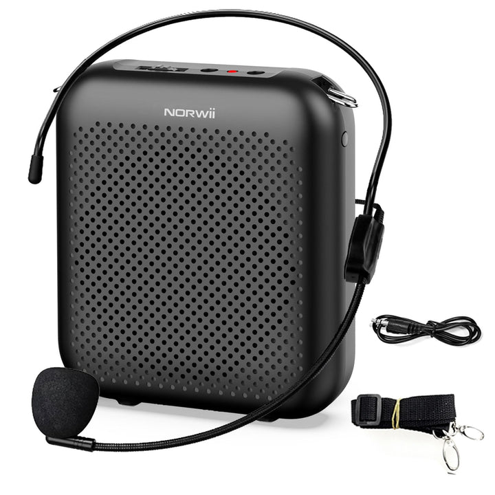 NORWII S358 Tragbarer 2000mAh Wiederaufladbarer Sprachverstärker mit Kabelgebundenem Mikrofon, Heads