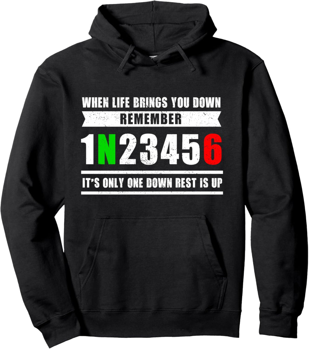 Motorrad 1N23456 Motorradschaltung Motorradfahrer Pullover Hoodie
