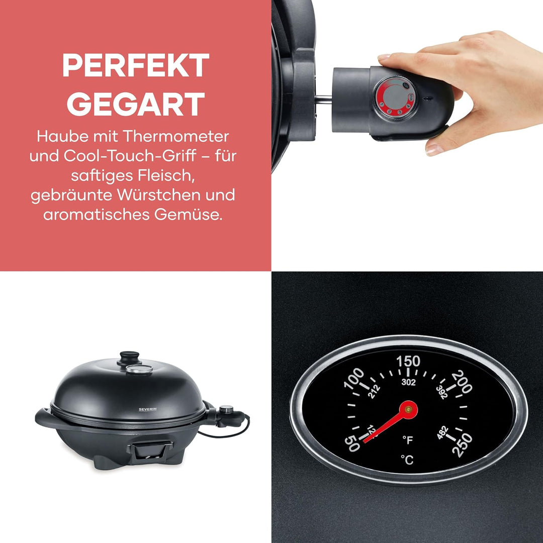 SEVERIN PG 8541 Barbecue-/Standgrill (2.000W, Grillfläche, Ø 41 cm)