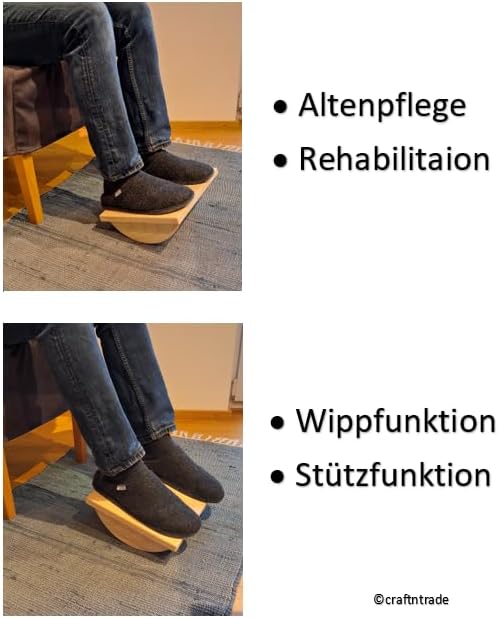 VenenVital Holzwippe | Gefertigt in Deutschland | plastikfreier Versand | Venenwippe | Fusswippe | V