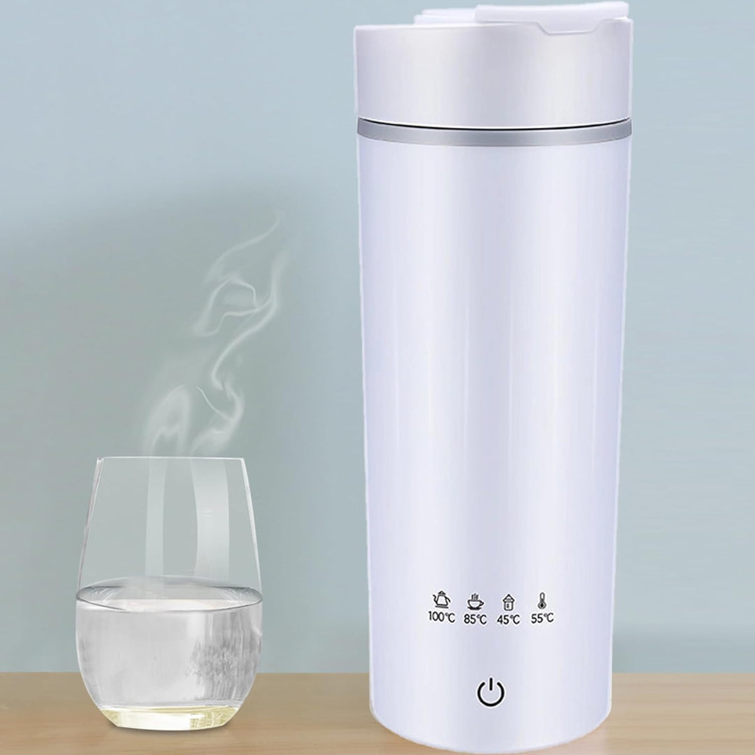 Elektrischer Reisewasserkocher Klein 475ml, 4 Temperatureinstellbar, Tragbarer Reise Wasserkocher 30