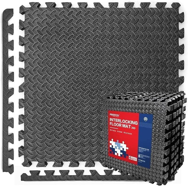 PROIRON Extra Dicke 2cm Bodenschutzmatte Fitness, 60x60cm Schutzmatten Puzzlematte, 6 Puzzle Bodenma