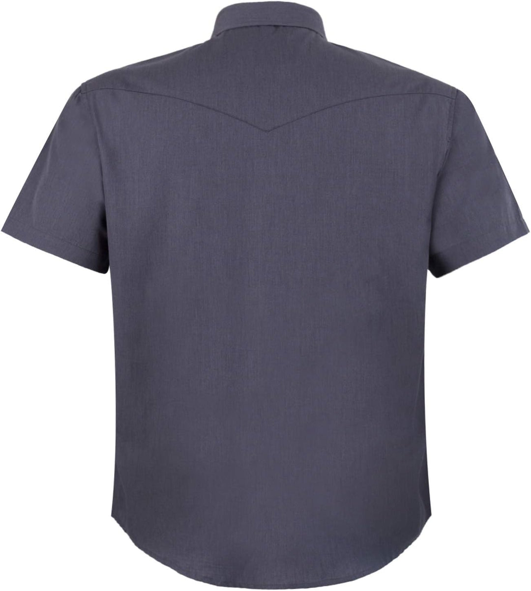 Coevals Club Herren Lässige Druckknöpfen Unifarben Kariertes Anzug Regular Fit Kurzarm Bügelleichtes