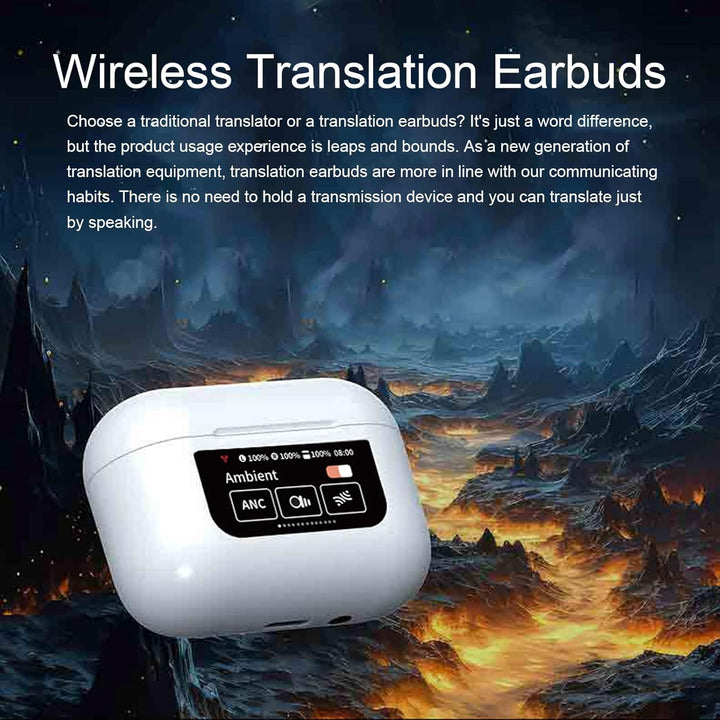 AI Kopfhörer Übersetzer Bluetooth 5.4 Echtzeit Sprachübersetzer Ohrhörer mit 144 Sprachen & 3 Modi,