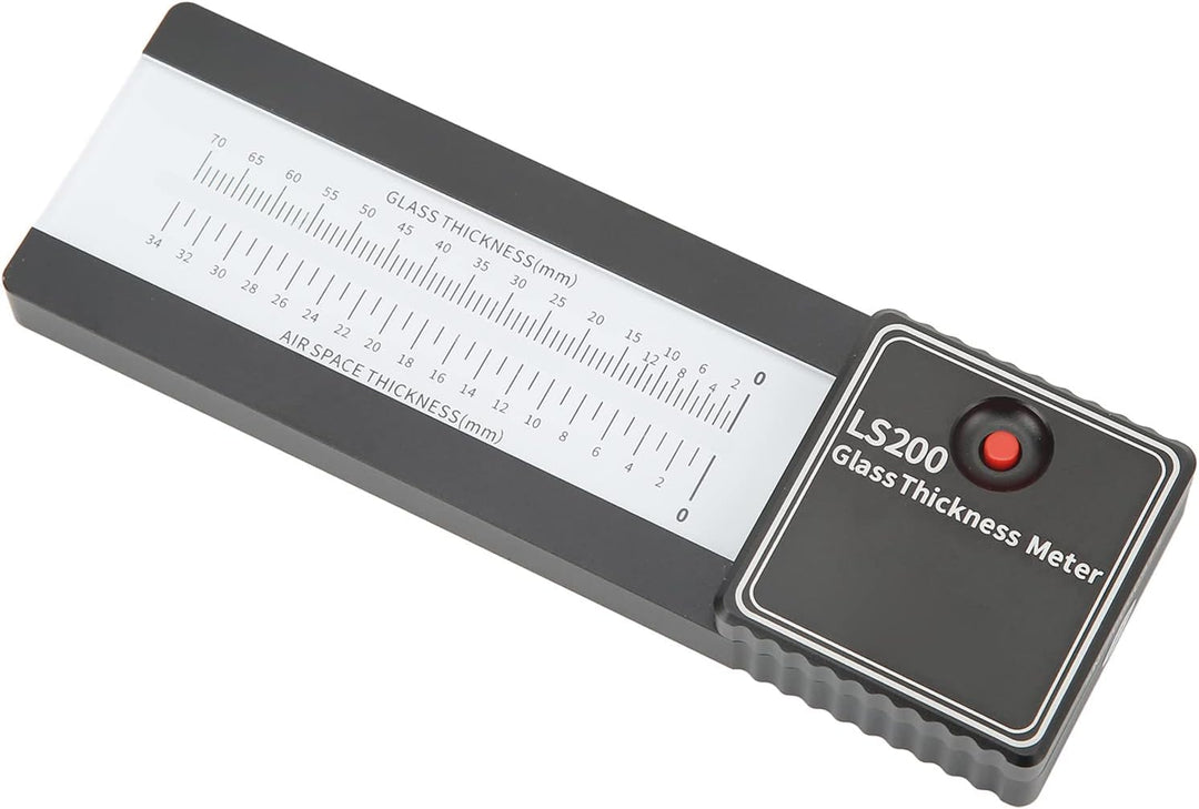 Laser Glasdicke Messgerät, Aluminiumlegierung, bis 70mm Messbereich, für Einschicht und Isolierglas,