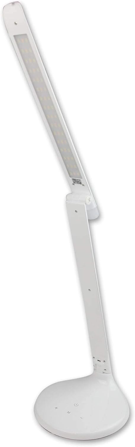 LED Schreibtischlampe weiss mit Touch-Funktion dimmbar, Lichtfarben wechselbar (kalt warm neutralwei