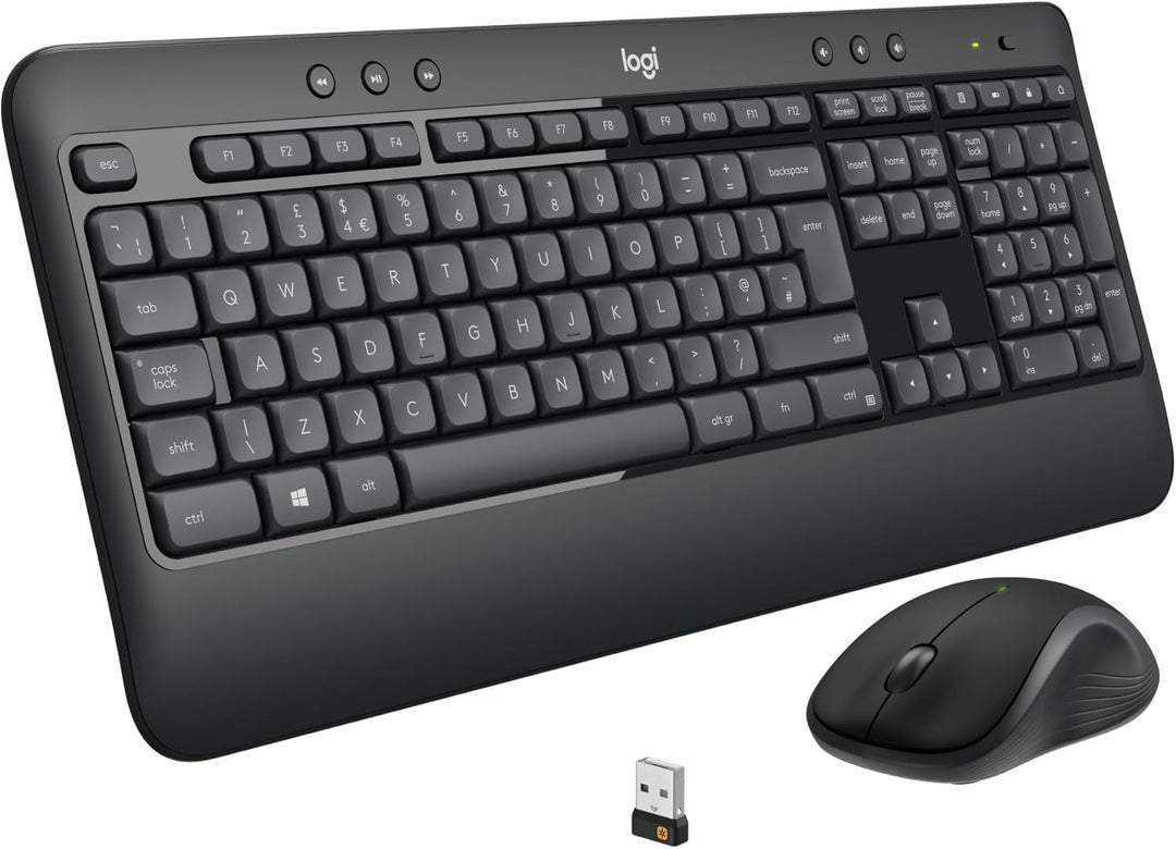 Logitech MK540 Advanced Kombi – Kabellose Tastatur und Maus für Windows, Deutsche QWERTZ-Tastatur –