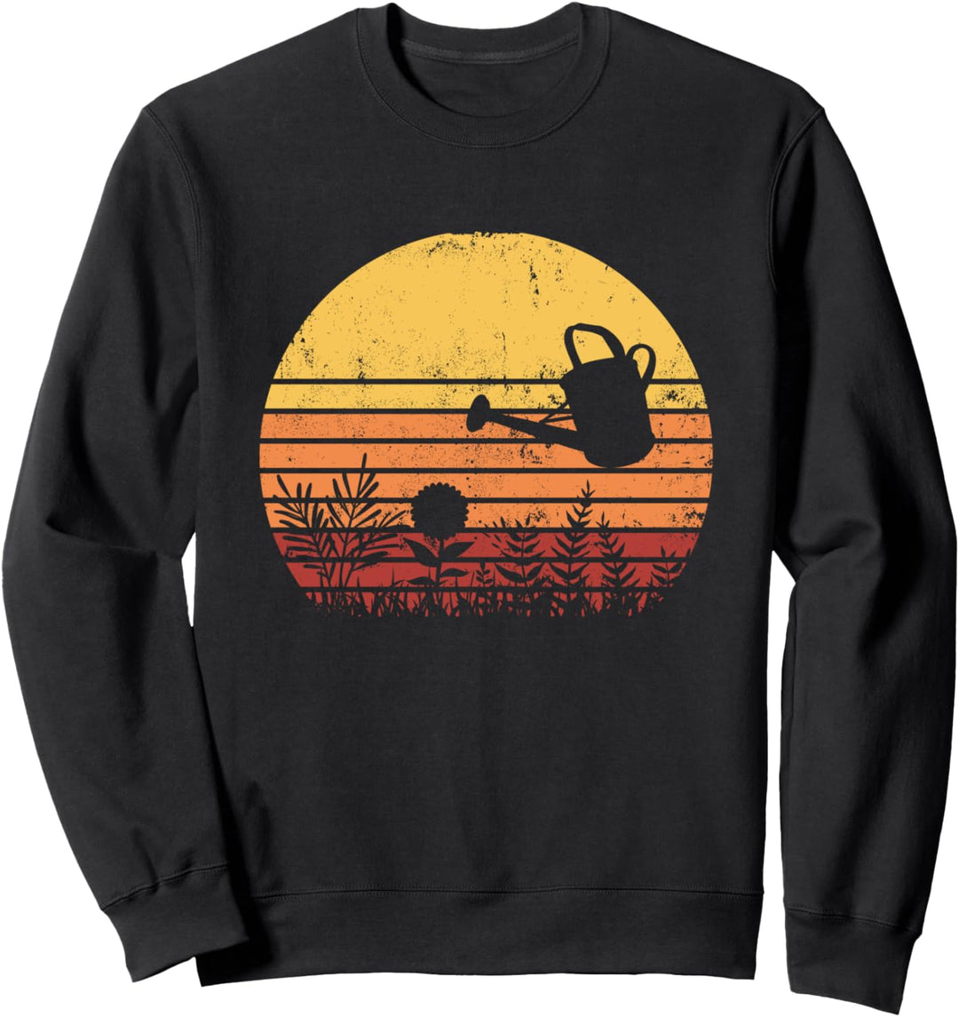 Gartenarbeit Retro Giesskanne Gärtner Beet Gartenarbeiter Sweatshirt