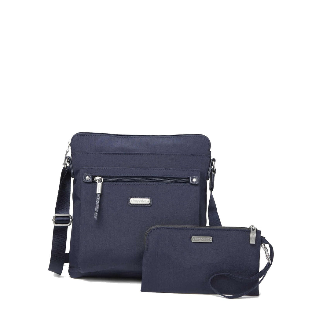 Baggallini Damen with Phone Wristlet Go Bagg mit RFID-Handy-Armband French Navy, French Navy