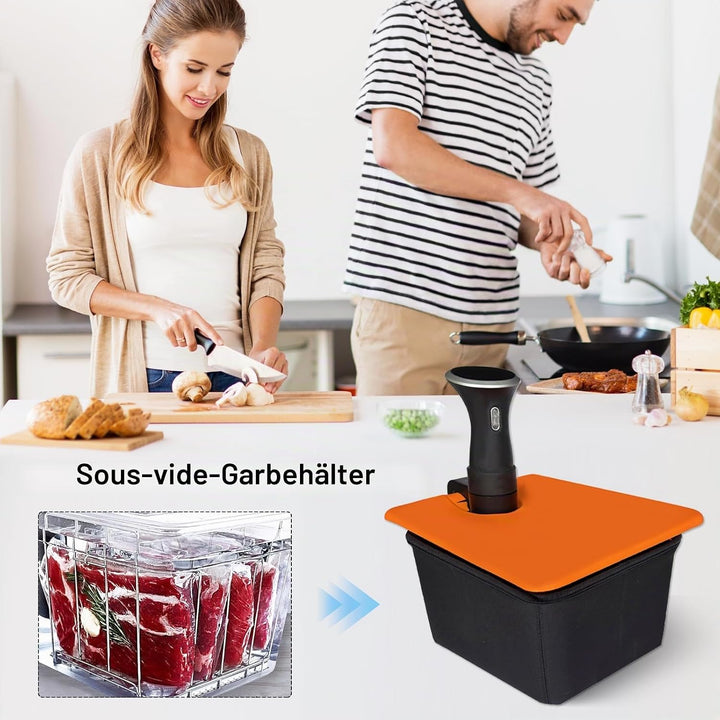 Sous Vide Behälter 12L mit Deckel und Rack Sous Vide Tools Container mit Isolierung Fassungsvermögen