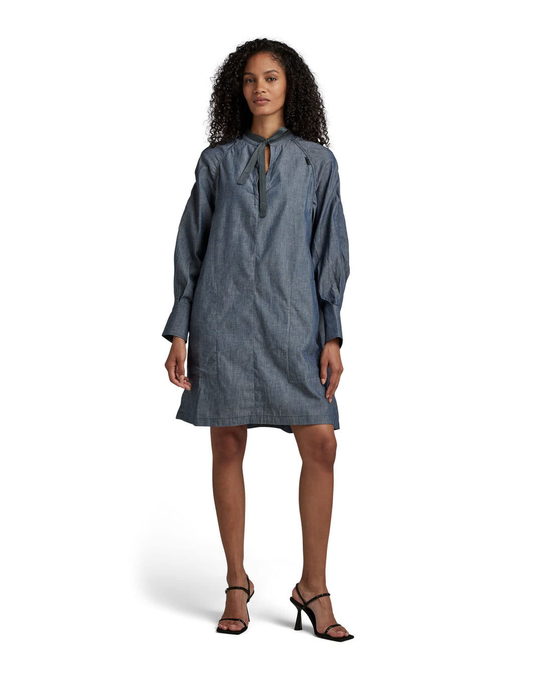 G-STAR Damen V-Neck Tunic Dress S Blau (Raw Denim D19054-d186-001), S Blau (Raw Denim D19054-d186-00