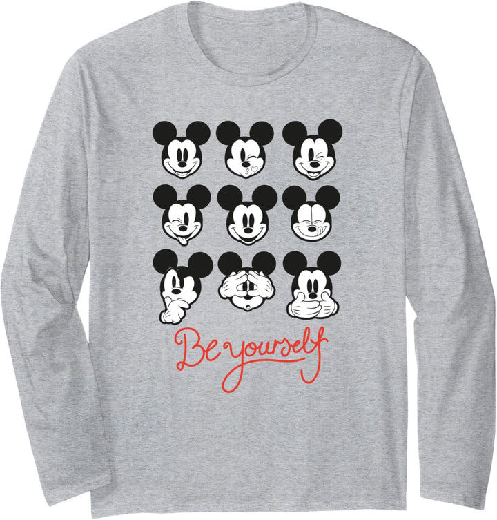 Disney Mickey Mouse Be Yourself Langarmshirt