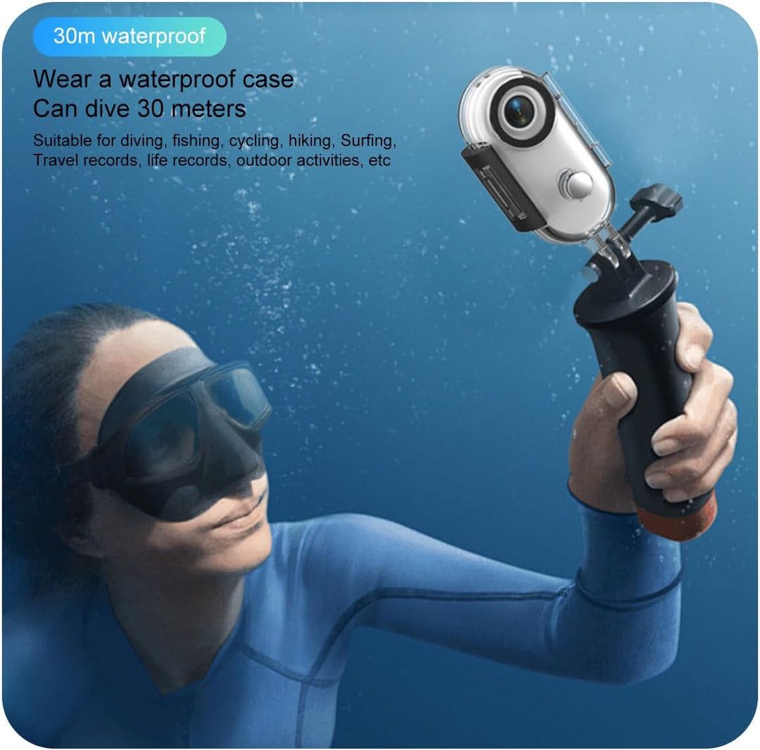 Winnes Mini ActionCam 1080P WiFi Vlog Kamera 120° Weitwinkel Objektiv,Thumb Sports Camera IP68 Wasse