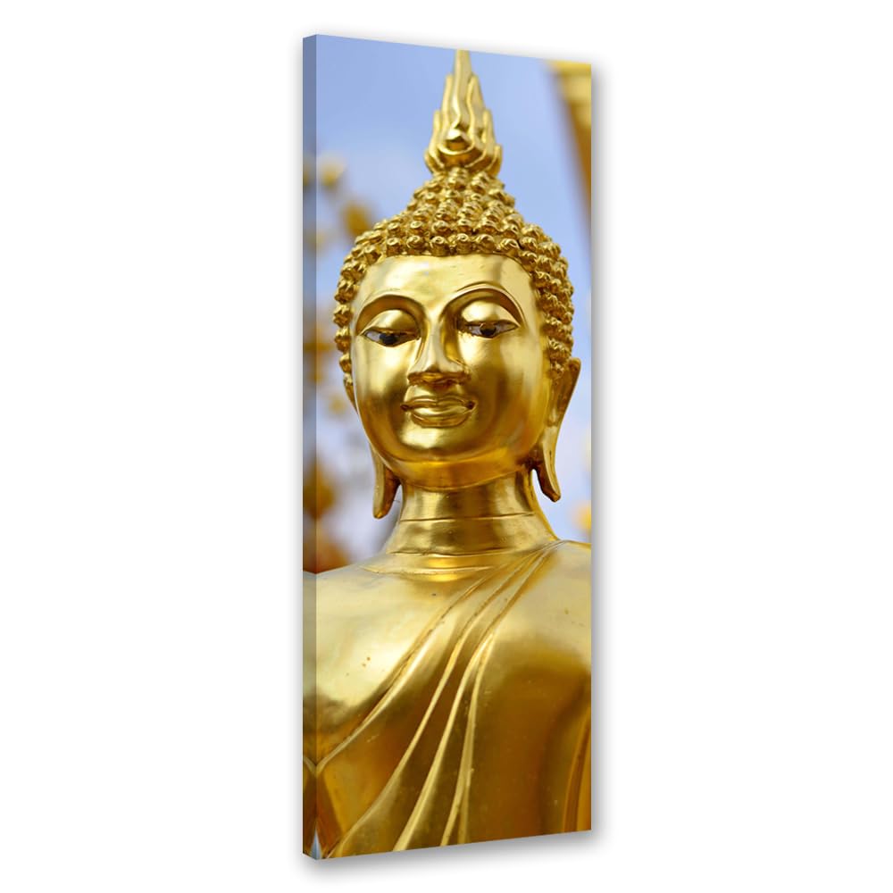 Feeby Bild Auf Leinwand Buddha Orient 25x70 cm 1 tlg Schlafzimmer Modern Vlies Leinwandbilder Bild a