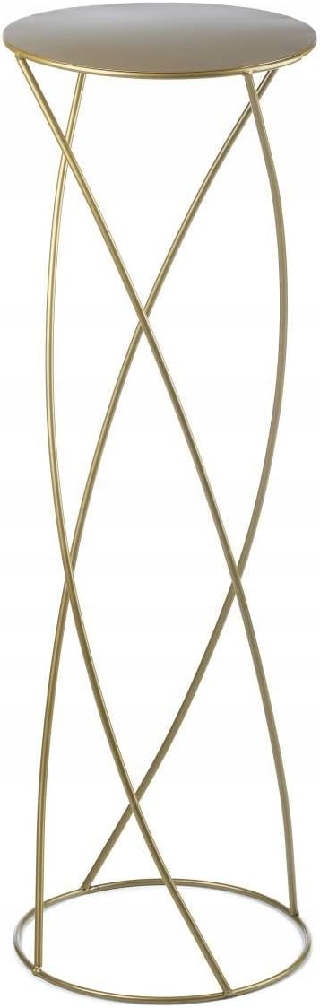 HowHomely Gold Blumenständer Metall 70 cm Hoch - Solider und Robuster Blumenhocker mit Eleganter Des