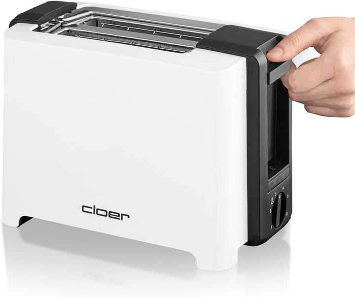 Cloer 3531 Full-Size Toaster für 2 XXL Toastscheiben, 750-900 Watt, Toast-Check-Funktion, Brötchenau
