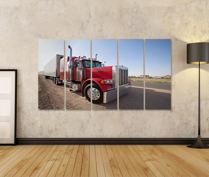 islandburner, Bild auf Leinwand LKW Wandbild Poster Leinwandbild XXL 170x80 5-teilig, XXL 170x80 5-t