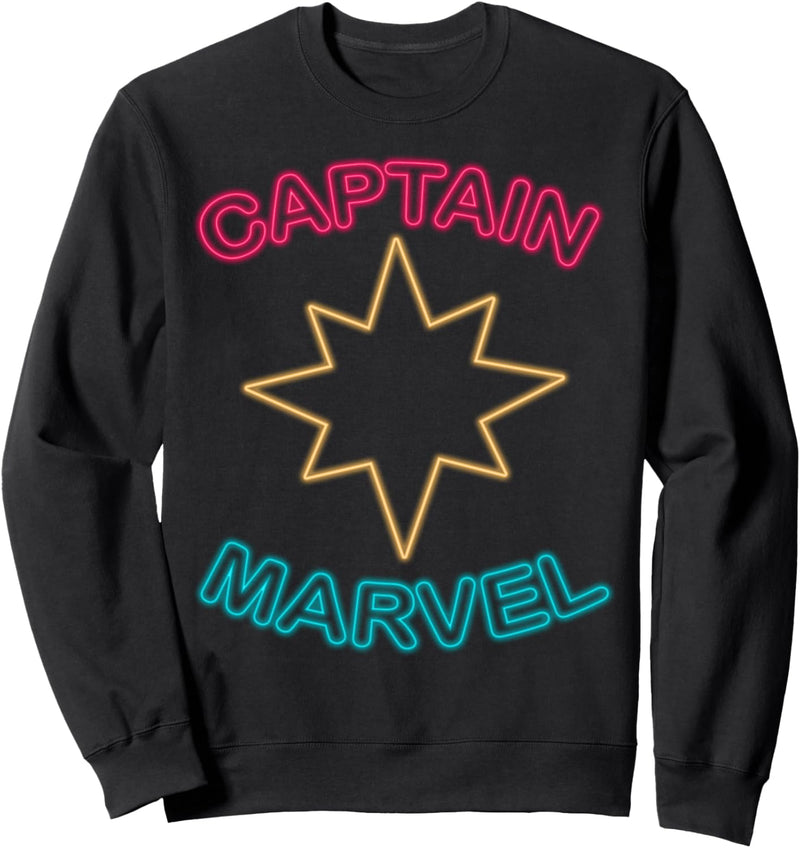Marvel Captain Marvel Movie Neon Logo Sweatshirt