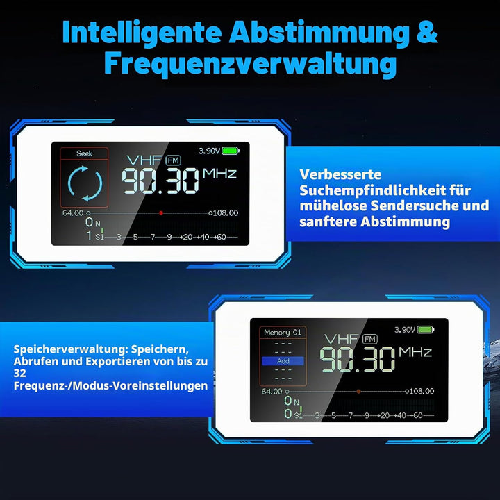 AURSINC SI4732 Mini Radio V3 Tragbare Kurzwelleempfänger, AM/FM/LSB/USB-Betriebsmodi, HF SW MW VHF V