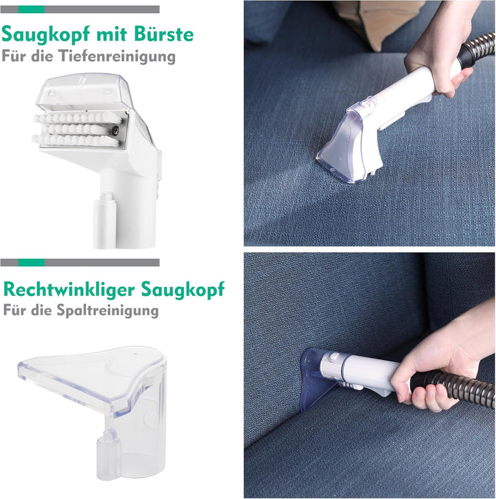 HAUSHOF Waschsauger Teppichreiniger, StainZapper Fleckenreiniger für Teppich mit Reinigungsmittel, S