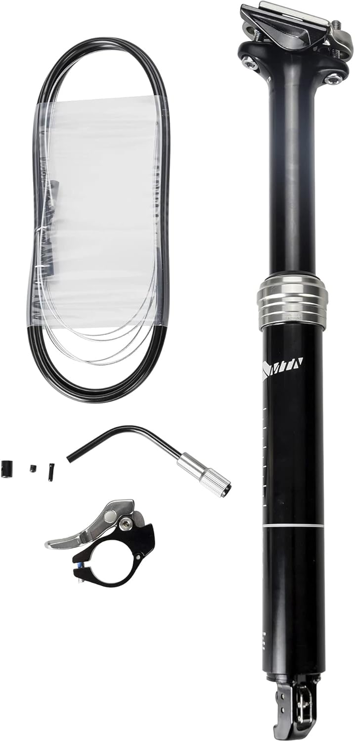 XLC All MTN Teleskopsattelstütze SP-T11 - Robuste Performance fürs Mountainbiken, Schwarz, 420 mm