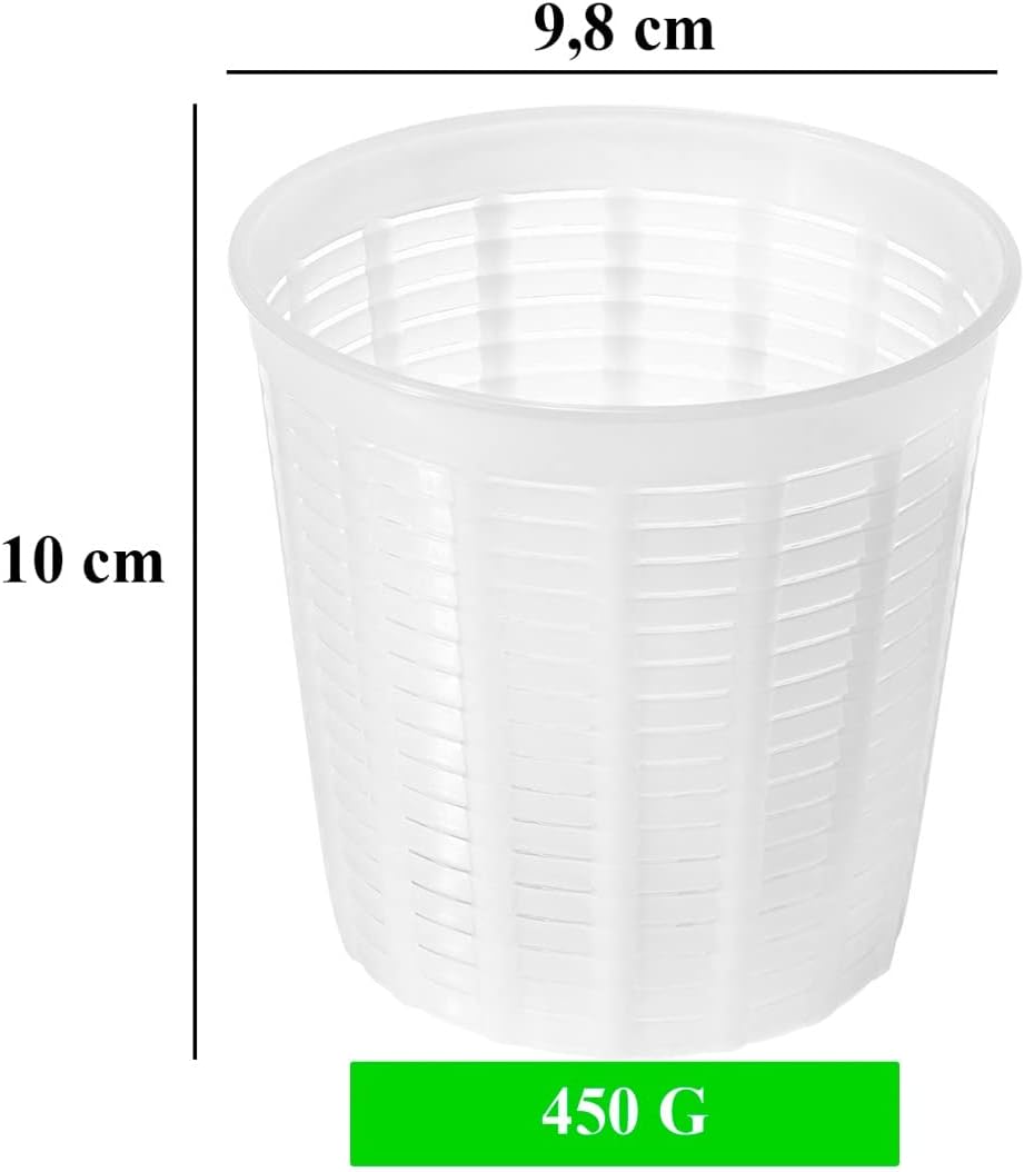 AlcoFermBrew 10 x Käseform 9.8x10cm - 0.35kg – Käseformen | Korb | Käseherstellung | Lab