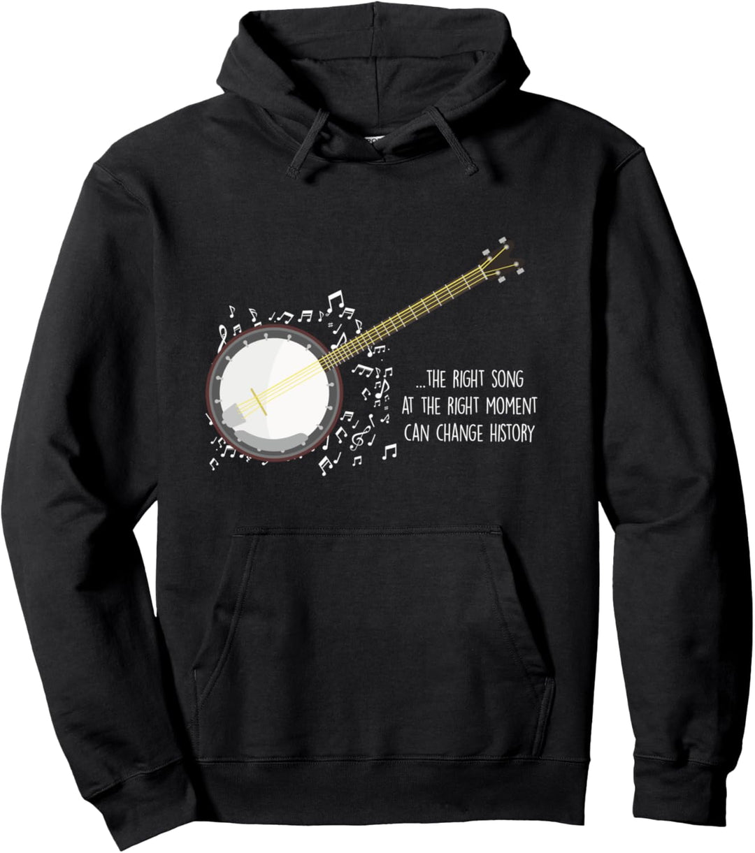 Banjo Musiknoten Countrymusik Musiker Saiteninstrument Pullover Hoodie