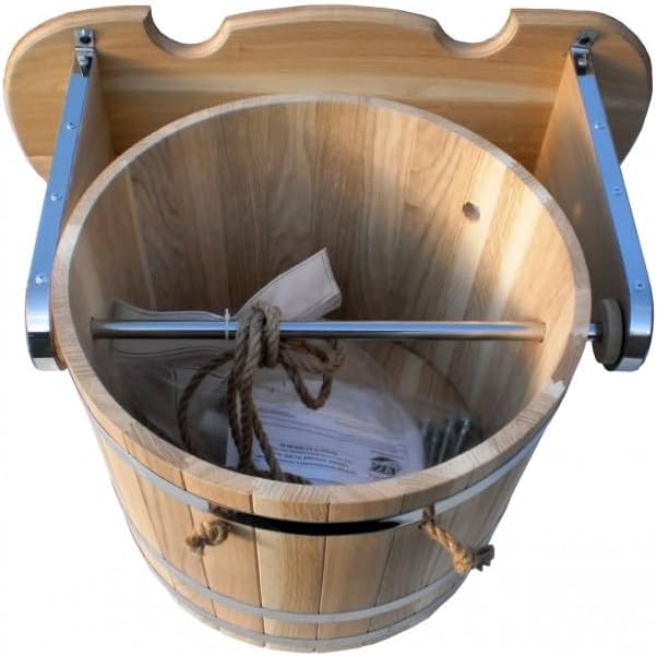 Sauna Schwalldusche Eiche 10,15 L (15 Liter), 15 Liter