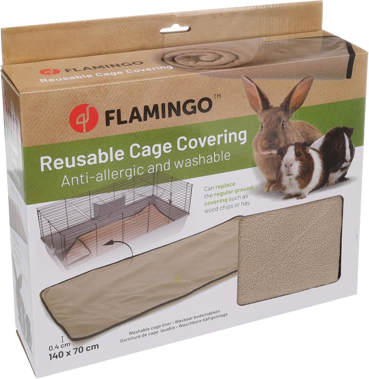Flamingo Nagerdecke Riley Taupe – 140x70 cm, Weiche und Langlebige Decke für Kaninchen, Meerschweinc