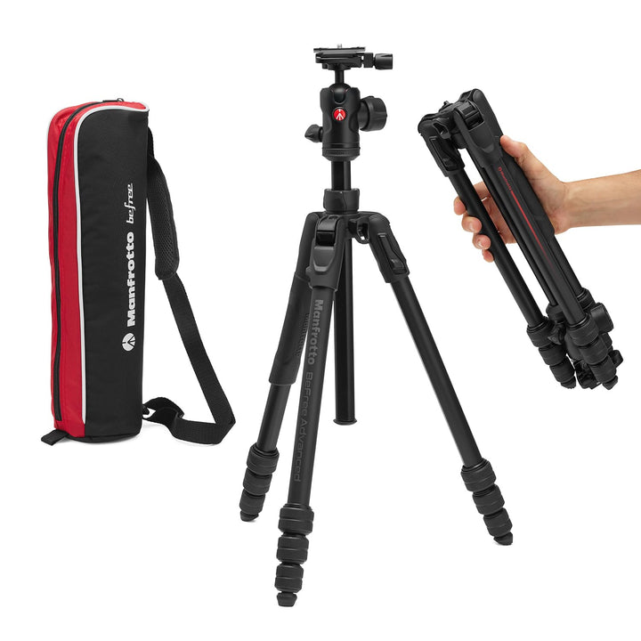 Manfrotto Befree Advanced AS, Kamerastativ, Drehverschluss, kompatibel mit Arca-Swiss, tragbares, ko