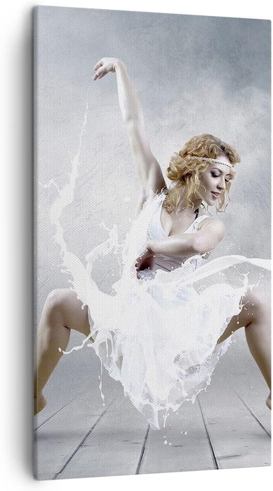 Bilder auf Leinwand Frau Tänzerin Ballett Leinwandbild mit Rahmen 45x80cm Wandbilder Dekoration Wohn