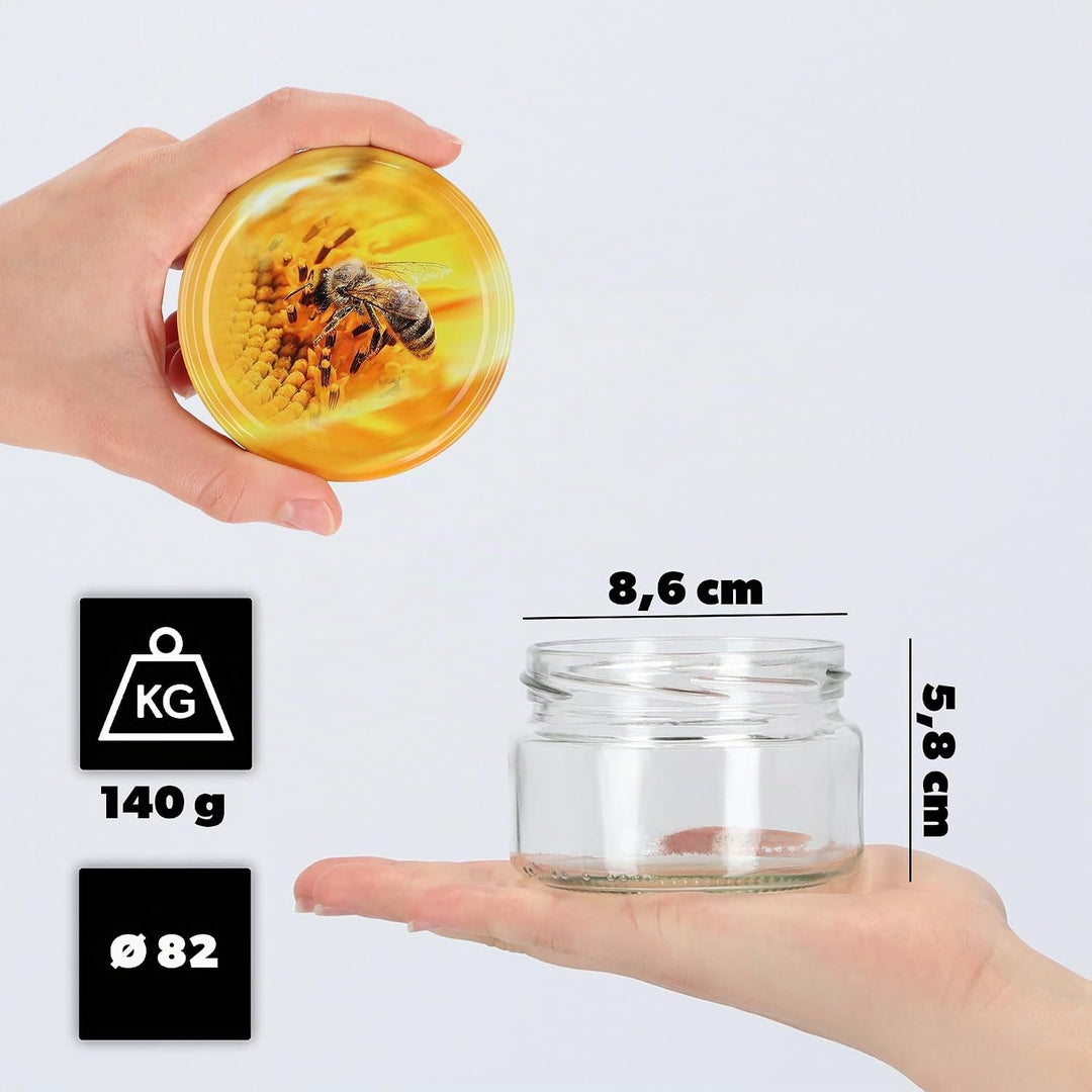 KADAX kleine Einmachgläser 250 ml, Marmeladengläser mit Deckel, Luftdichte Gläschen zum Verschenken,