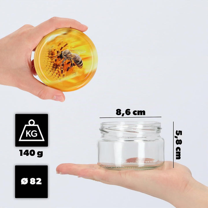 KADAX kleine Einmachgläser 250 ml, Marmeladengläser mit Deckel, Luftdichte Gläschen zum Verschenken,