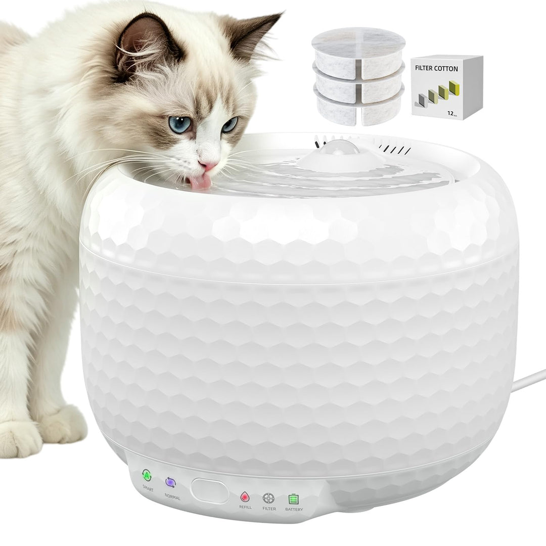1.8L Automatische Katzenbrunnen, Haustierbrunnen mit extrem leiser Pumpe, Kleiner Katzenbrunnen mit