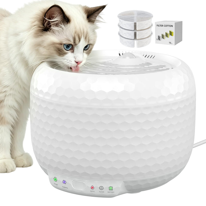 1.8L Automatische Katzenbrunnen, Haustierbrunnen mit extrem leiser Pumpe, Kleiner Katzenbrunnen mit