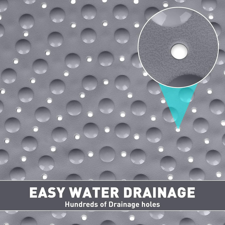 Walant Duschmatte rutschfest 70x70 cm,Badewannenmatte mit Saugnäpfen,BPA-frei PVC Bath Mat, Schimmel