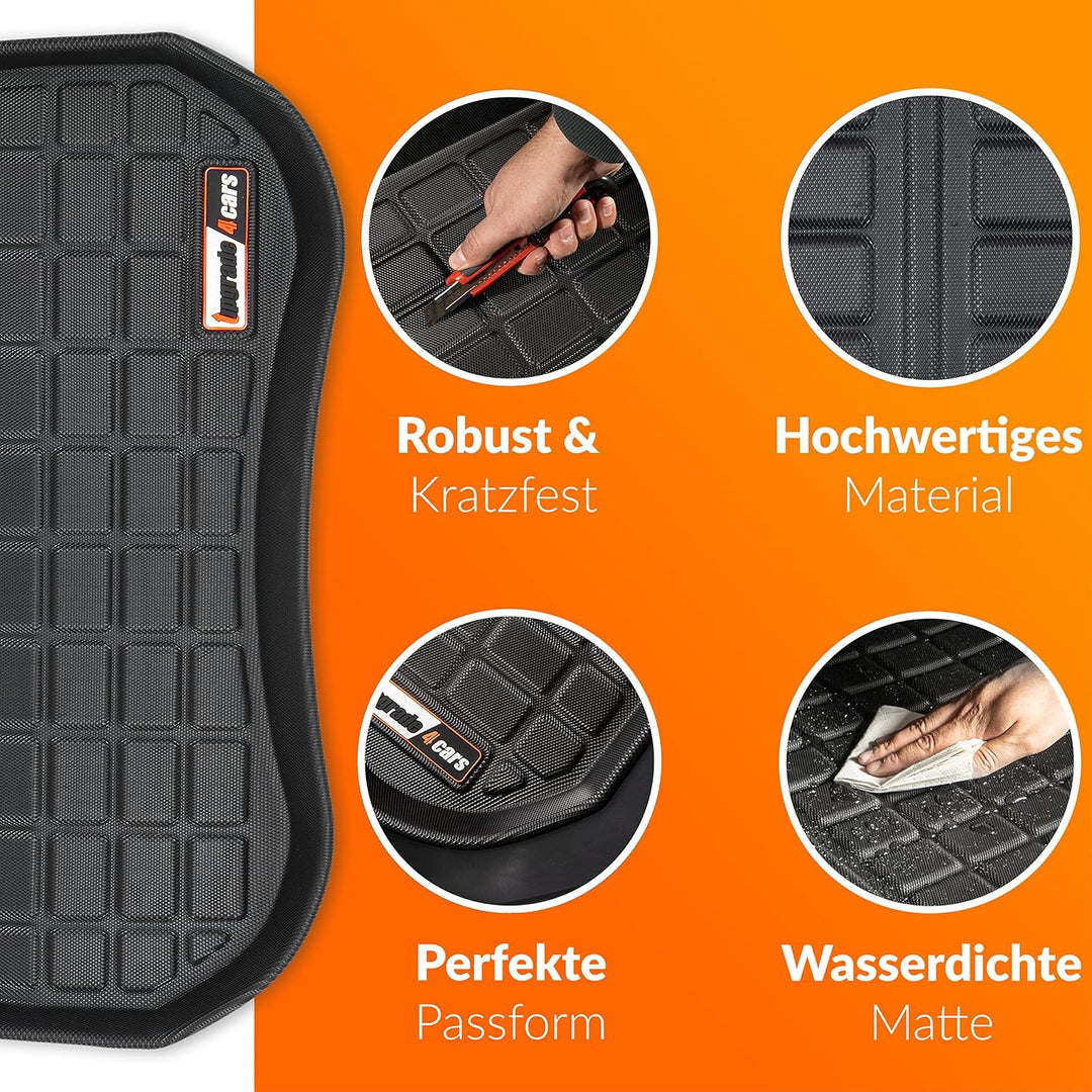 Upgrade4cars Vordere Kofferraummatte kompatibel für Tesla Model 3 | Frunk Matte 75 x 40 cm | Kofferr