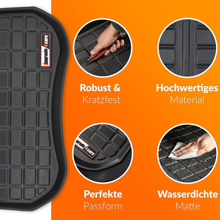 Upgrade4cars Vordere Kofferraummatte kompatibel für Tesla Model 3 | Frunk Matte 75 x 40 cm | Kofferr