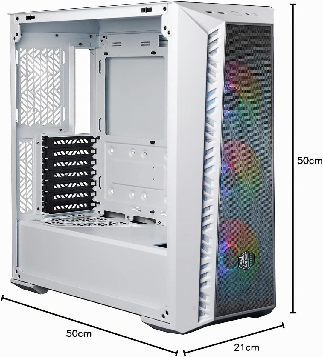 Cooler Master MasterBox 520 Mesh-PC-Gehäuse – Mid-Tower-ATX-Gehäuse, 3 x vorinstallierten Lüftern, m