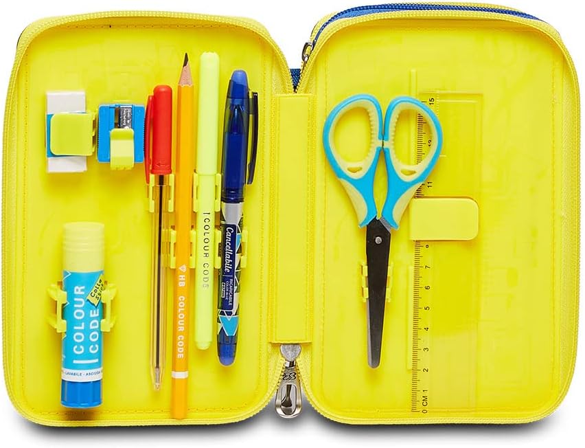 Seven Federmäppchen, Mäppchen, mehrfarbig, Federtasche für Schreibwaren, Etui mit Stiften, Kugelschr