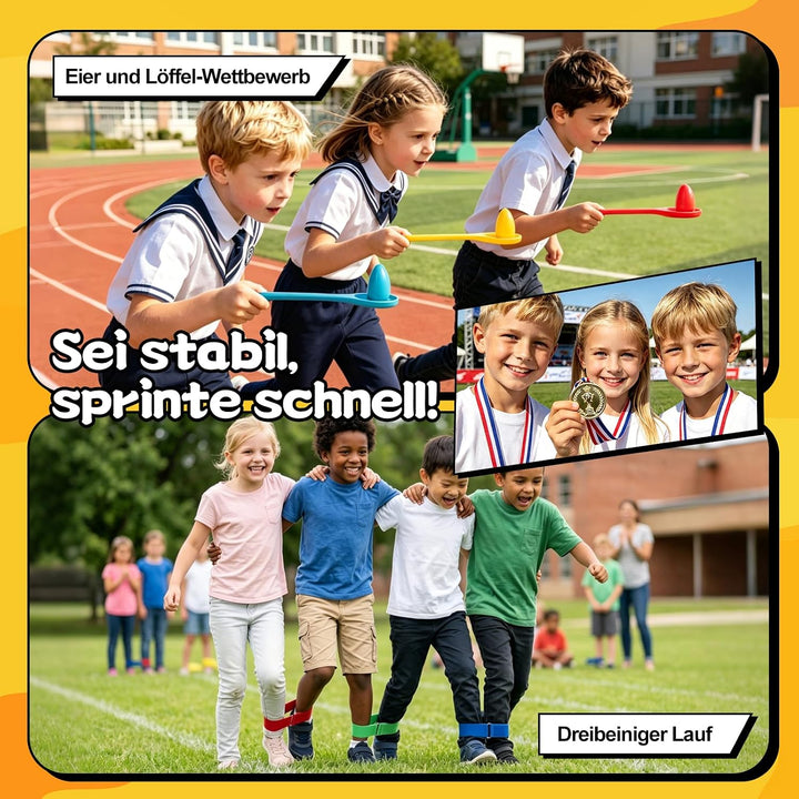 Outdoor Karnevals Spiele, Sackhüpfen Säcke, Eierlauf Spiel, Ringwurfspiel, Kartoffelsackbeutel, 3-be