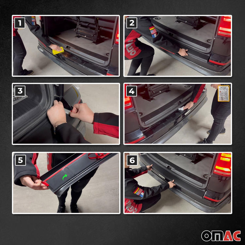 Ladekantenschutz Stossstangenschutz kompatibel mit VW T5 Multivan 2003-2015 ABS Glanz 1x, ABS Glanz