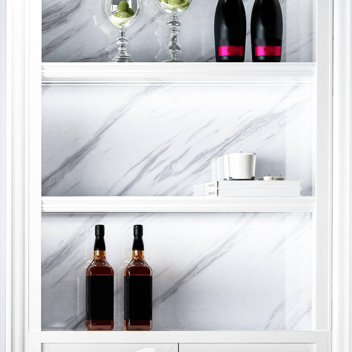 Livelynine 5M X 60 CM Breit Marmor Folie Weiss Grau Klebefolie Tisch Marmorfolie Selbstklebend Dekor