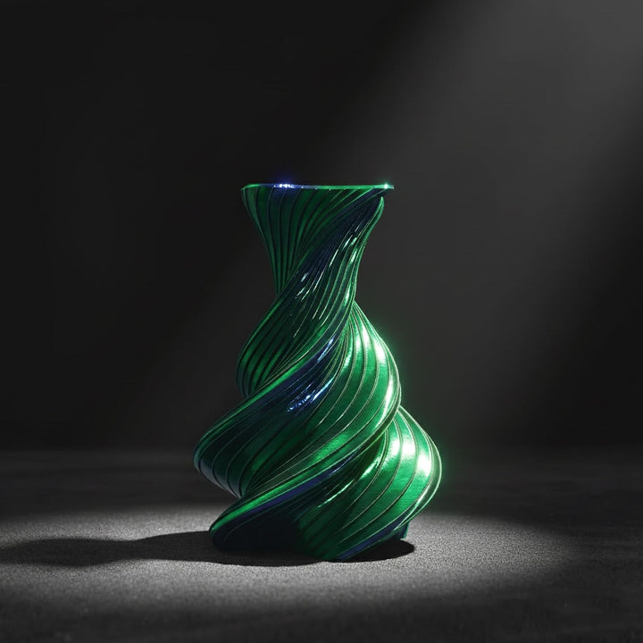 2-Farb Silk PLA Filament 1.75mm 1KG Blau Grün, Hochglänzende Oberfläche, Nahtlose Farbübergänge, Sau