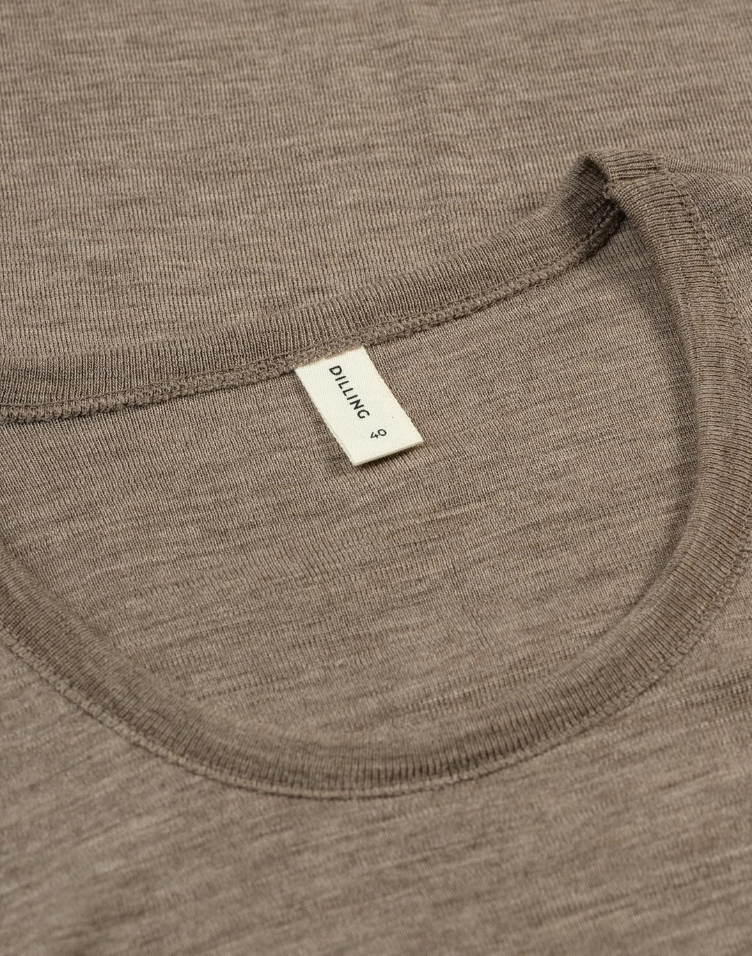 Dilling Damen T-Shirt aus Merinowolle 34 Braun Meliert, 34 Braun Meliert