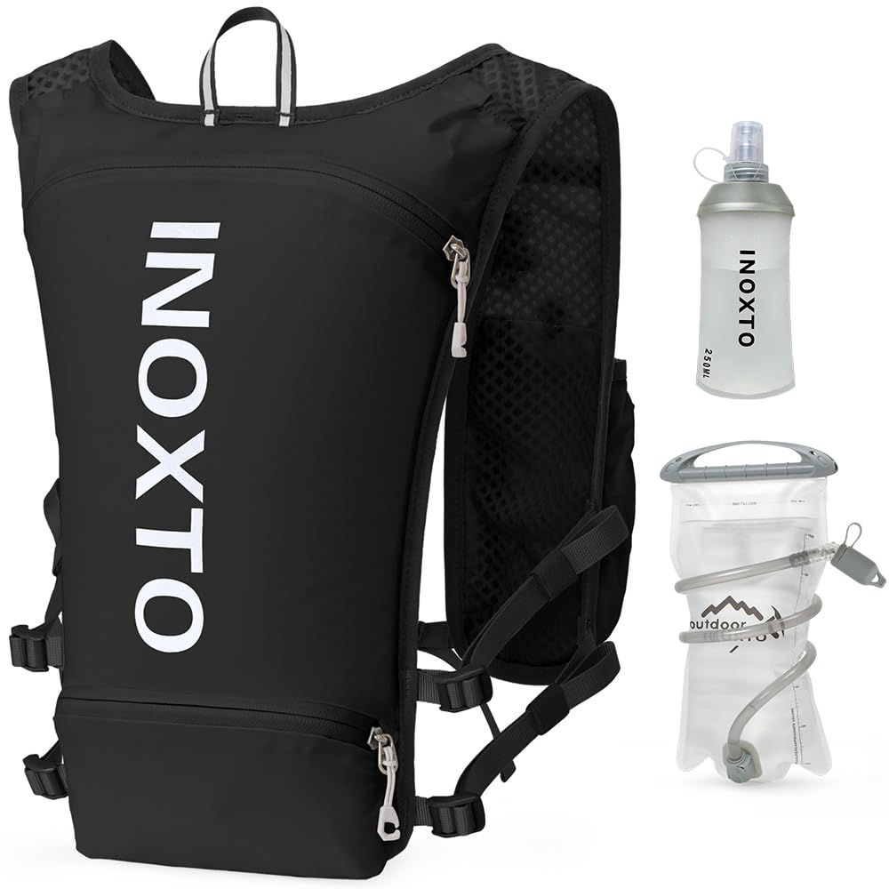 INOXTO Sport Wasserbeutel Weste Mit 1.5l Trinkblasen Running Weste Rucksack FüR Outdoor Wandern Trai