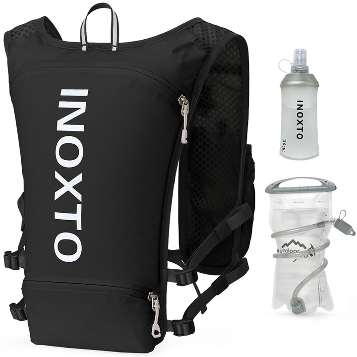INOXTO Sport Wasserbeutel Weste Mit 1.5l Trinkblasen Running Weste Rucksack FüR Outdoor Wandern Trai