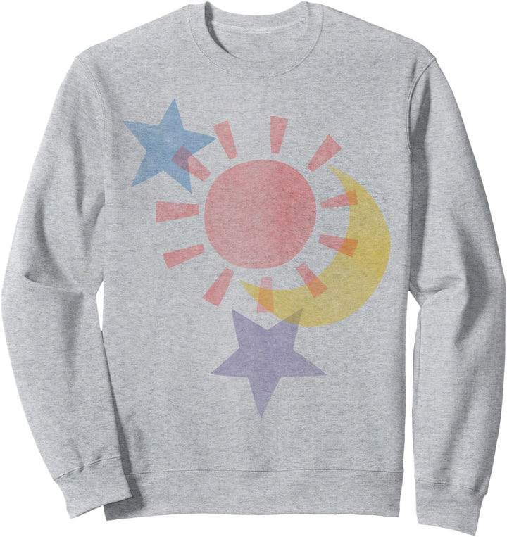 Trendy Sun Moon And Stars Sweatshirt